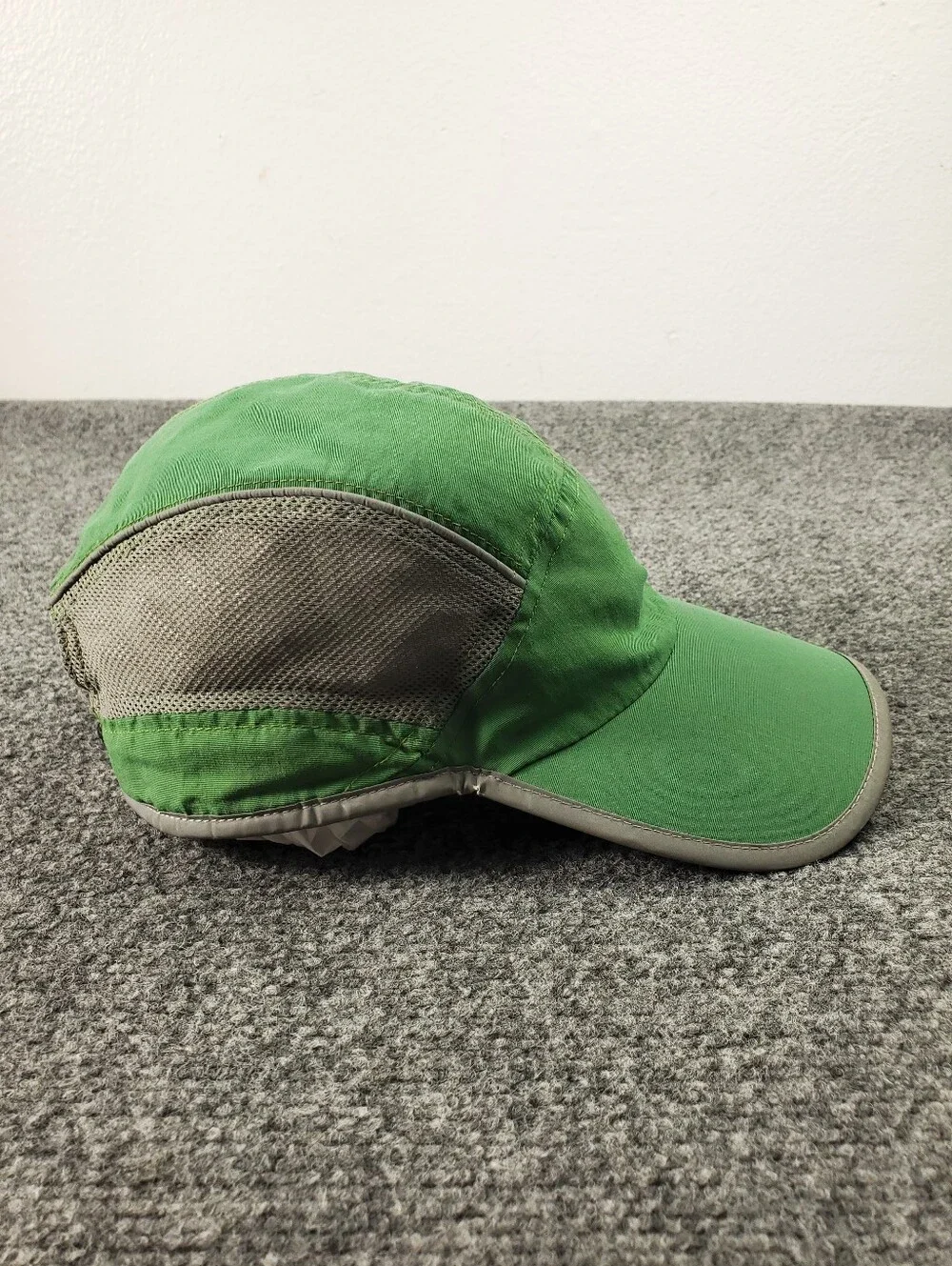 Eddie Bauer Sport Nylon Trail Running Cap One Size Green Mesh Vented 5 Panel
